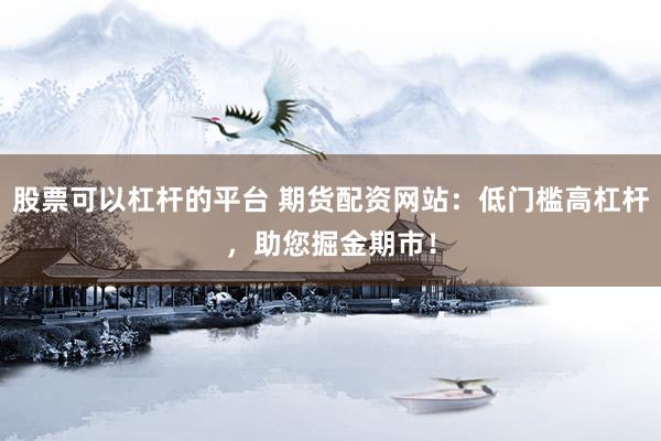股票可以杠杆的平台 期货配资网站：低门槛高杠杆，助您掘金期市！