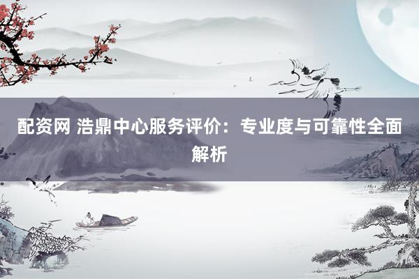 配资网 浩鼎中心服务评价：专业度与可靠性全面解析