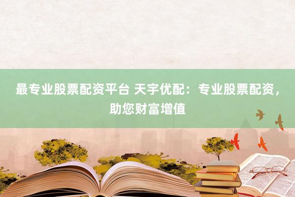 最专业股票配资平台 天宇优配：专业股票配资，助您财富增值