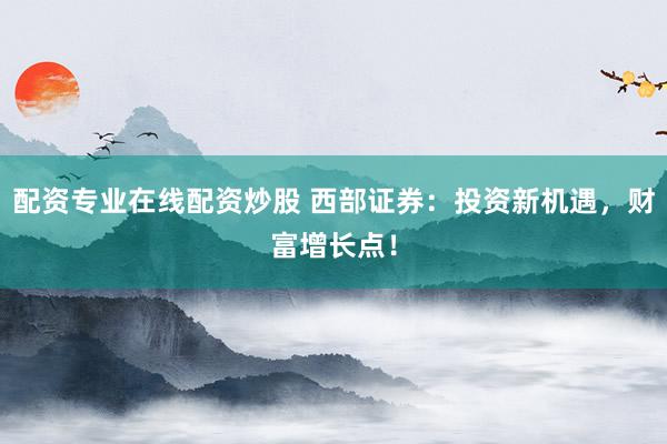 配资专业在线配资炒股 西部证券：投资新机遇，财富增长点！