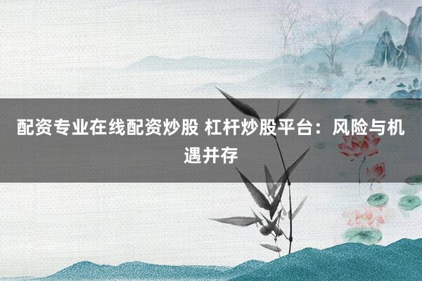 配资专业在线配资炒股 杠杆炒股平台:风险与机遇并存